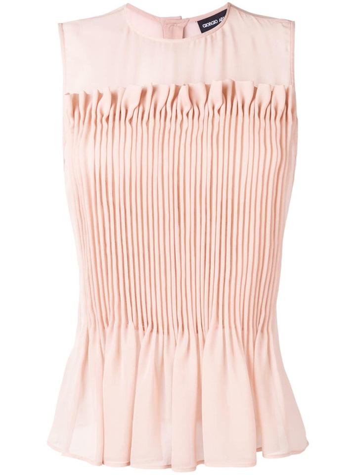 Giorgio Armani Pleated Tank Top - Neutrals