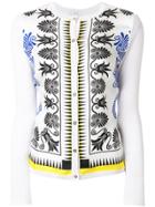 Versace Collection Printed Cardigan - White
