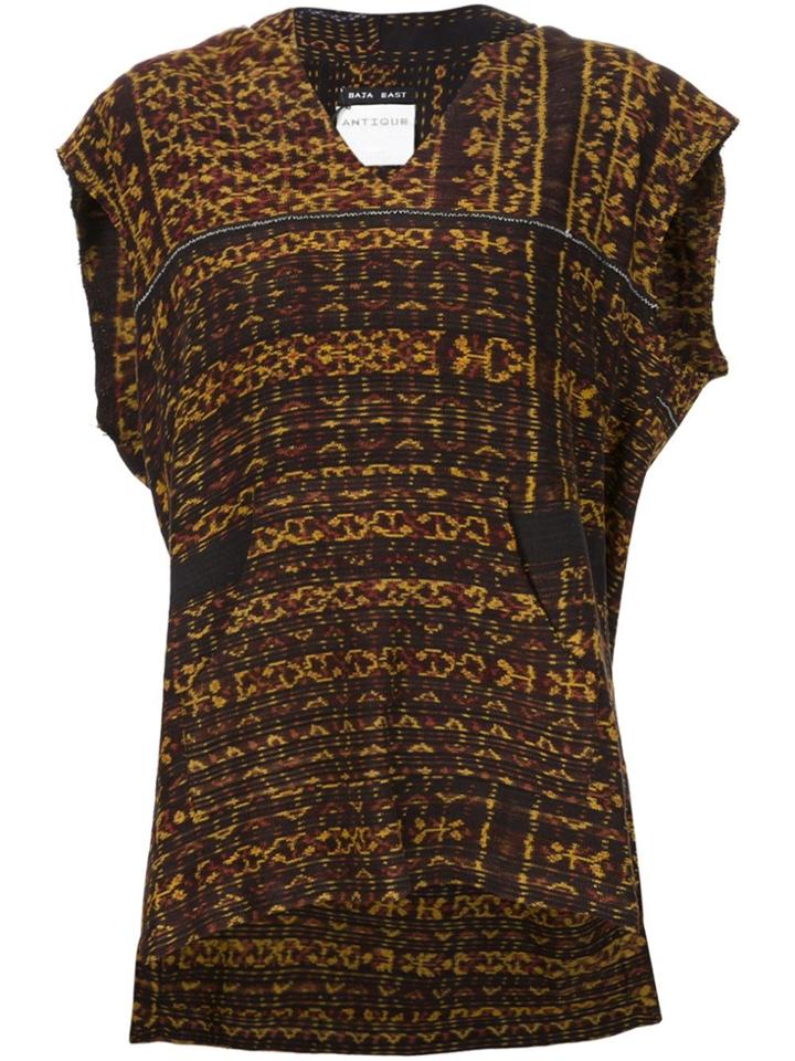 Baja East Baja Print Hooded Top - Yellow & Orange