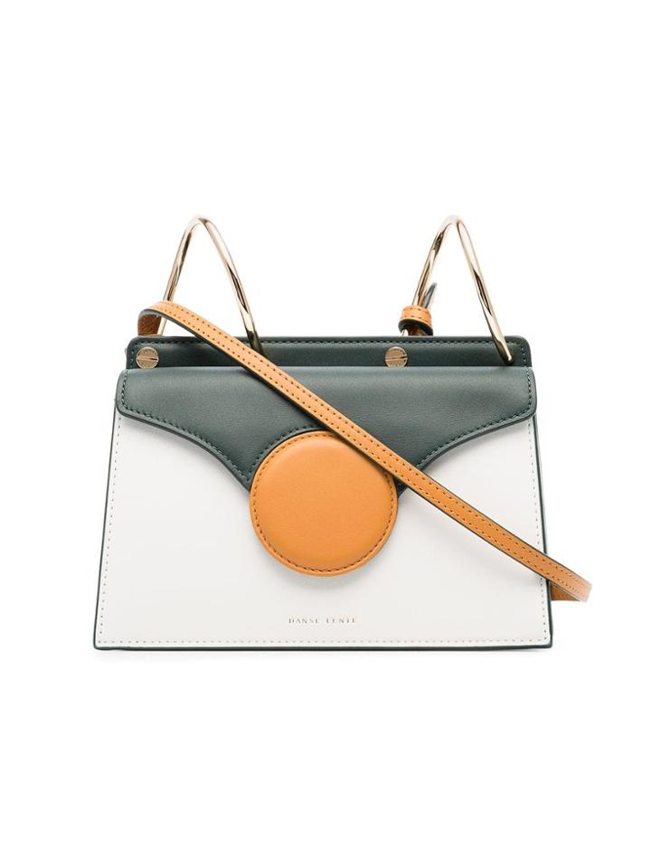 Danse Lente White, Green And Orange Phoebe Leather Crossbody Bag
