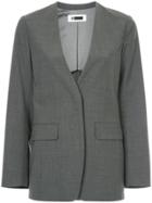 H Beauty & Youth Curved Hem Boxy Blazer - Grey