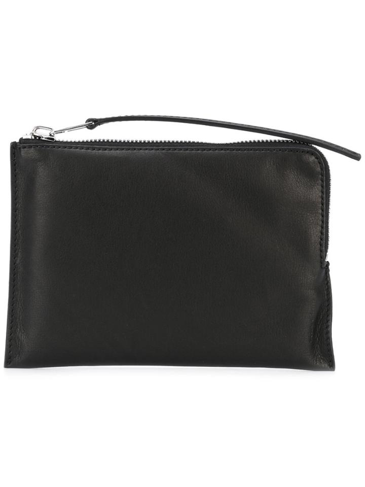 Rick Owens Zip Around Clutch - Black