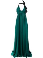 No21 Appliqué Long Dress - Green