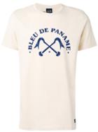 Bleu De Paname Printed Logo T-shirt, Men's, Size: Medium, White, Cotton