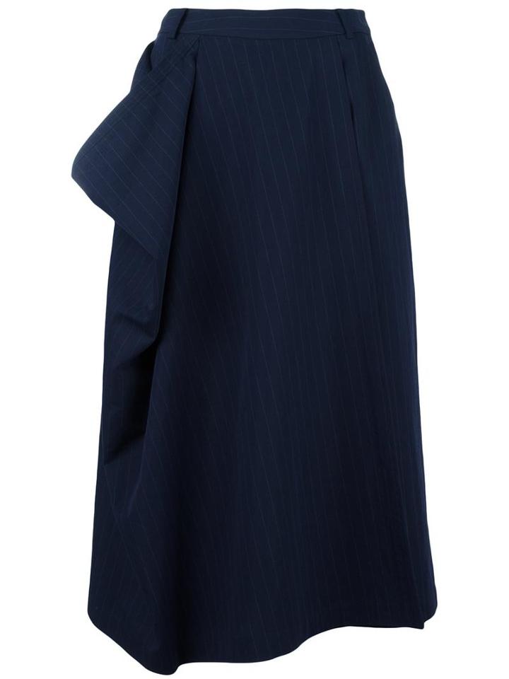 Antonio Marras Pinstripe Culottes, Women's, Size: 46, Blue, Cotton/virgin Wool
