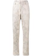 Y / Project Snakeskin Print Trousers, Women's, Size: 46, Nude/neutrals, Cotton/acetate/polyurethane/polyester