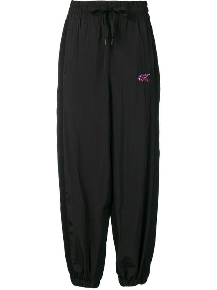T By Alexander Wang Washed Nylon Track Pants - Black