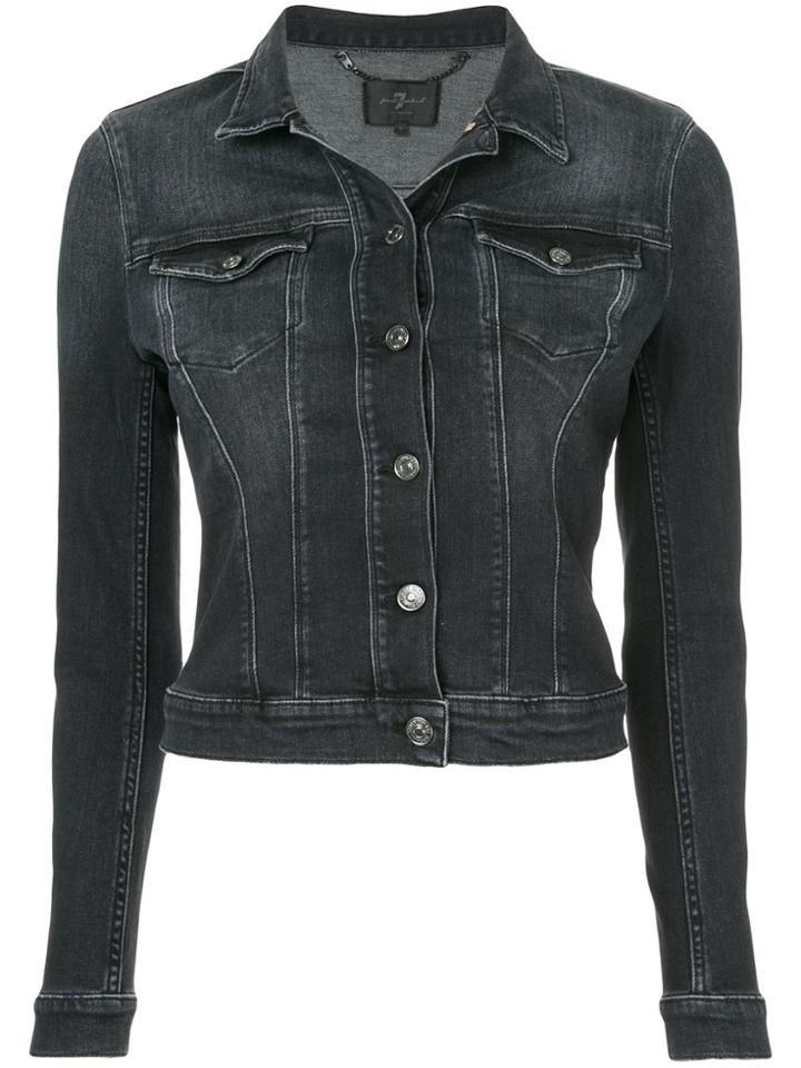 7 For All Mankind Slim-fit Denim Jacket - Black