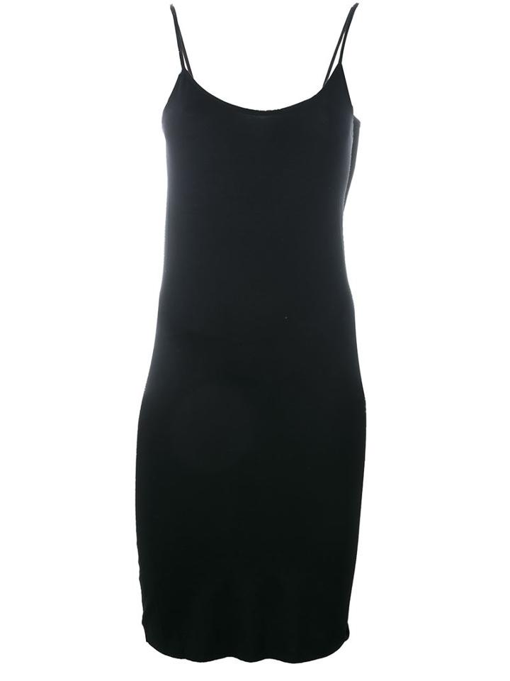 Stefano Mortari Slip Dress, Women's, Size: 40, Black, Viscose/spandex/elastane