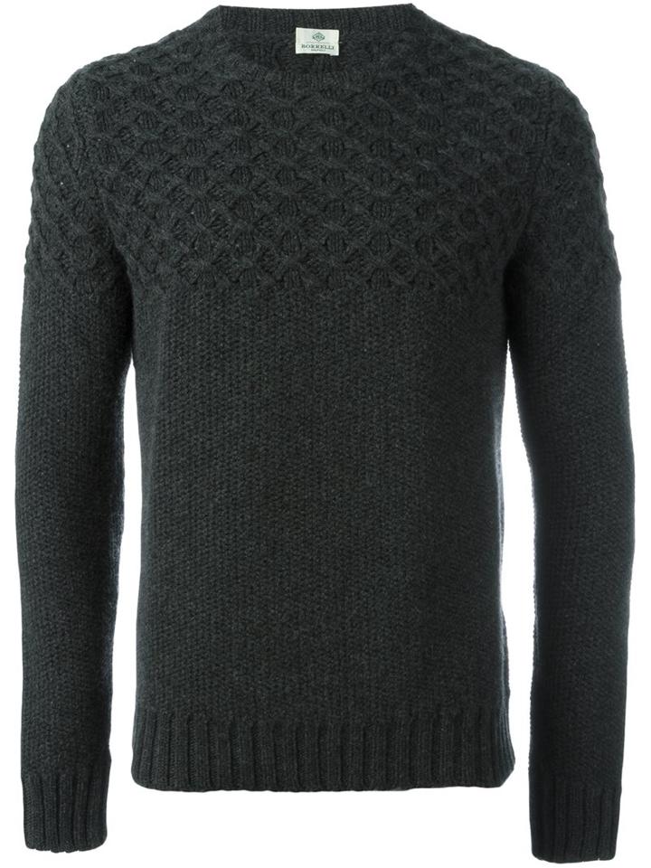 Borrelli Cable Knit Detail Jumper