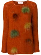 Blugirl Pompom Sweater - Yellow & Orange