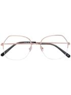 Stella Mccartney Eyewear Half Frame Eyeglasses - Brown
