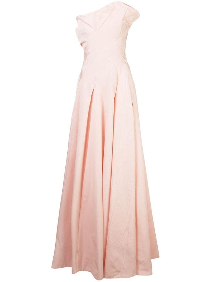 Oscar De La Renta Strapless Flared Gown - Pink