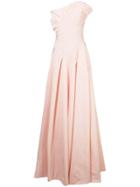 Oscar De La Renta Strapless Flared Gown - Pink