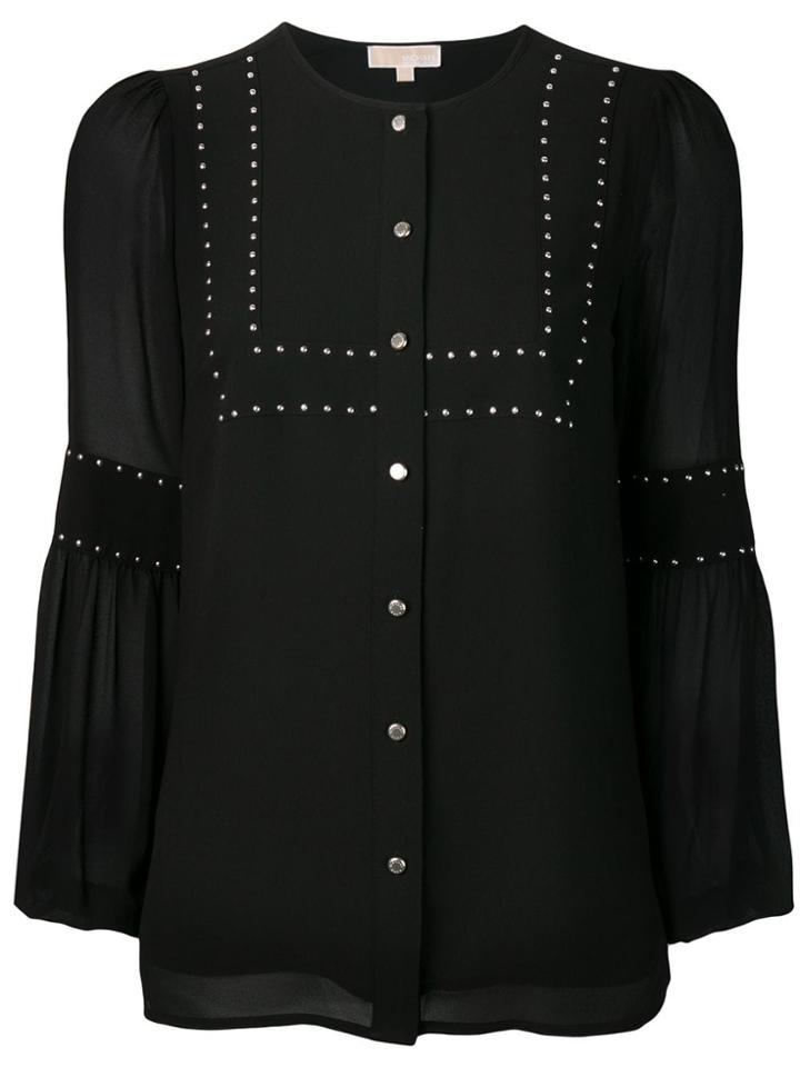 Michael Michael Kors Studded Detail Blouse - Black