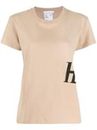 Helmut Lang Logo Printed T-shirt - Neutrals