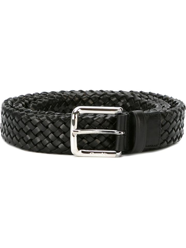 Church S Woven Belt, Men's, Size: 100, Black, Leather