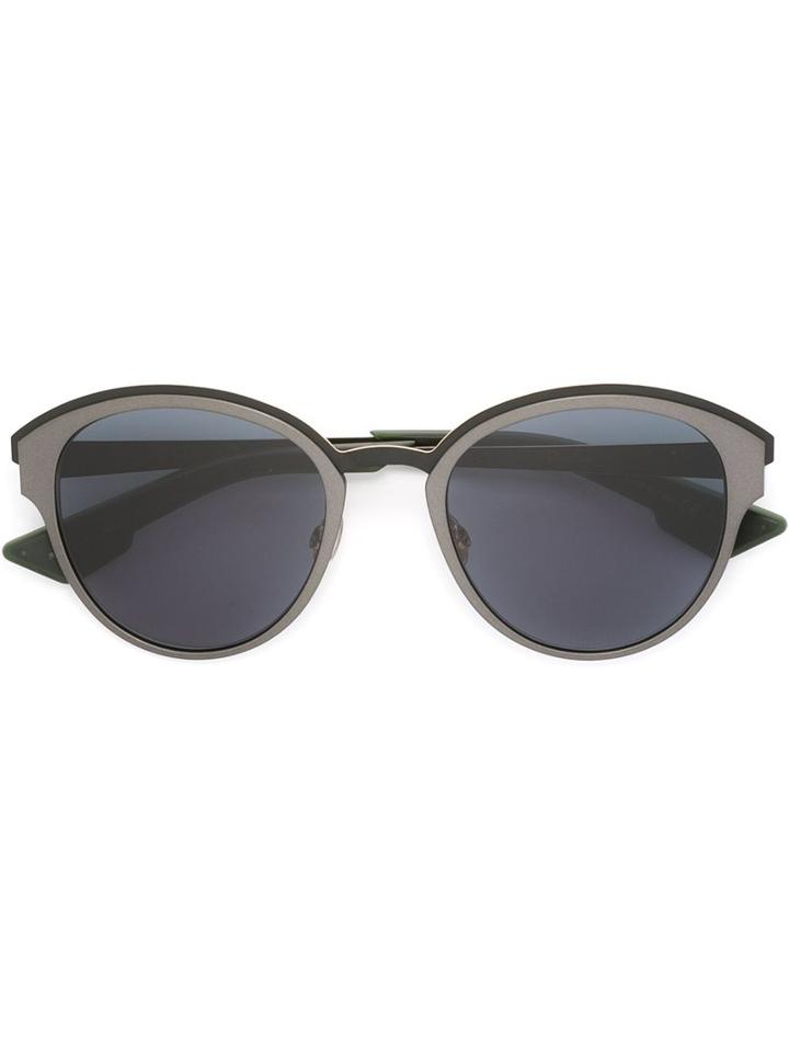 Dior Eyewear Round Shaped Sunglasses, Women's, Grey, Metal (other)/rubber