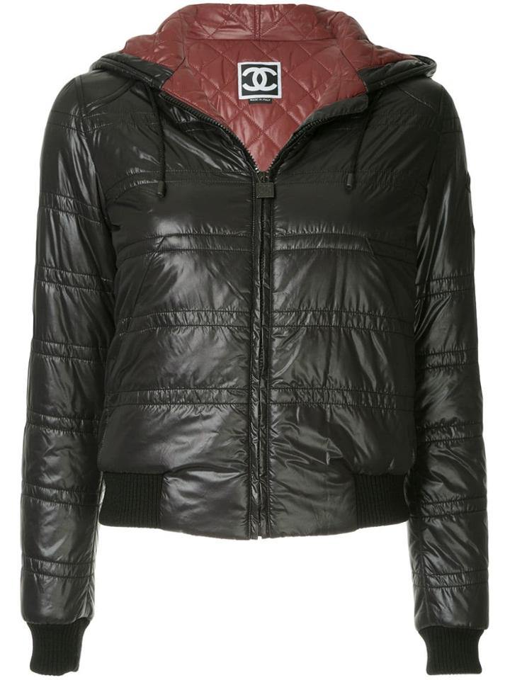 Chanel Vintage Padded Hooded Jacket - Black