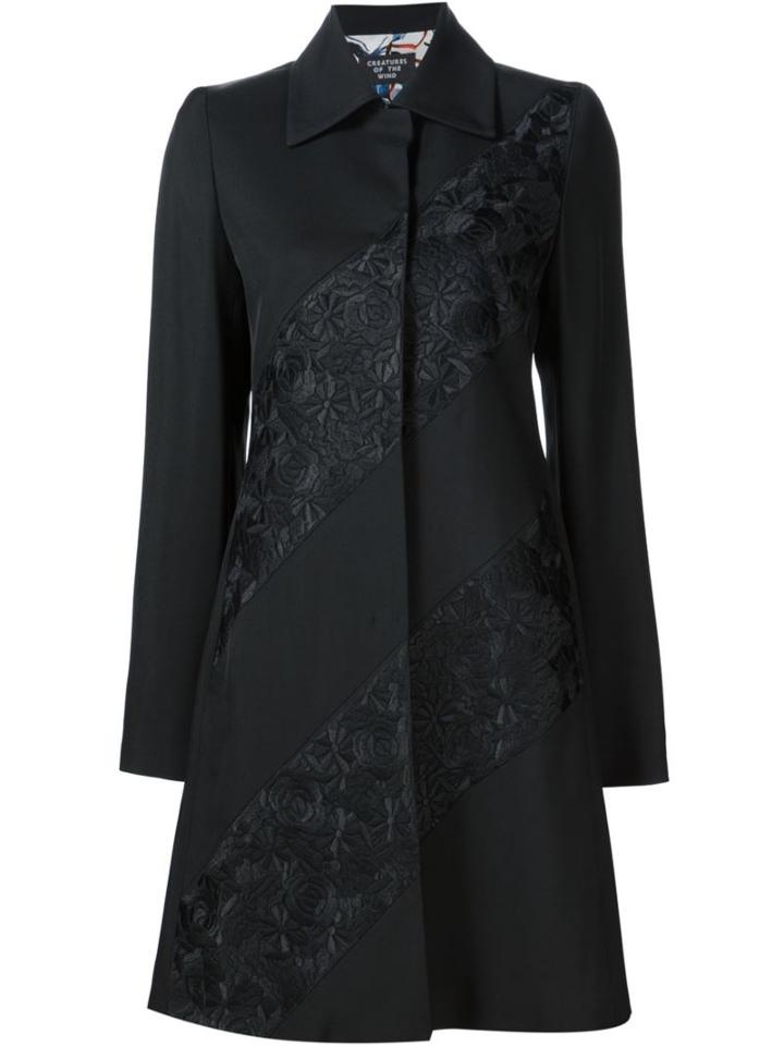 Creatures Of The Wind 'jhari' Coat With Floral Embroidery