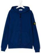 Stone Island Junior Zip Hoodie - Blue