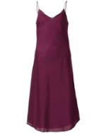 Cloe Cassandro Midi Slip Dress, Red, Rayon