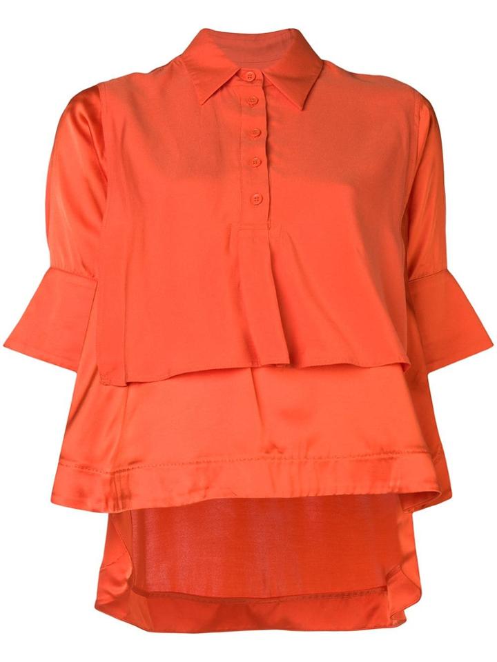 Carven Double Layer Blouse - Orange