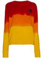 The Elder Statesman Cashmere Palm Motif Jumper - Red