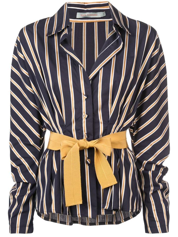 Silvia Tcherassi Pinstripe Blouse - Blue