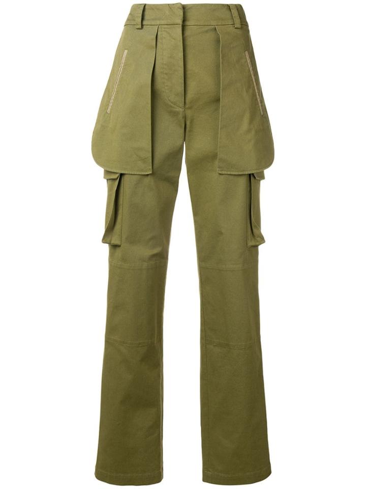 Alberta Ferretti Multi-pocket Trousers - Green