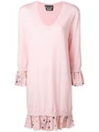 Boutique Moschino Ruffle Knit Dress - Pink