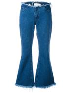 Marques'almeida Frayed Flared Jeans - Blue