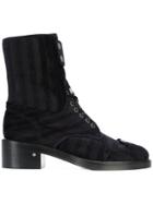Laurence Dacade Manu Stripes Lace Up Boots - Blue