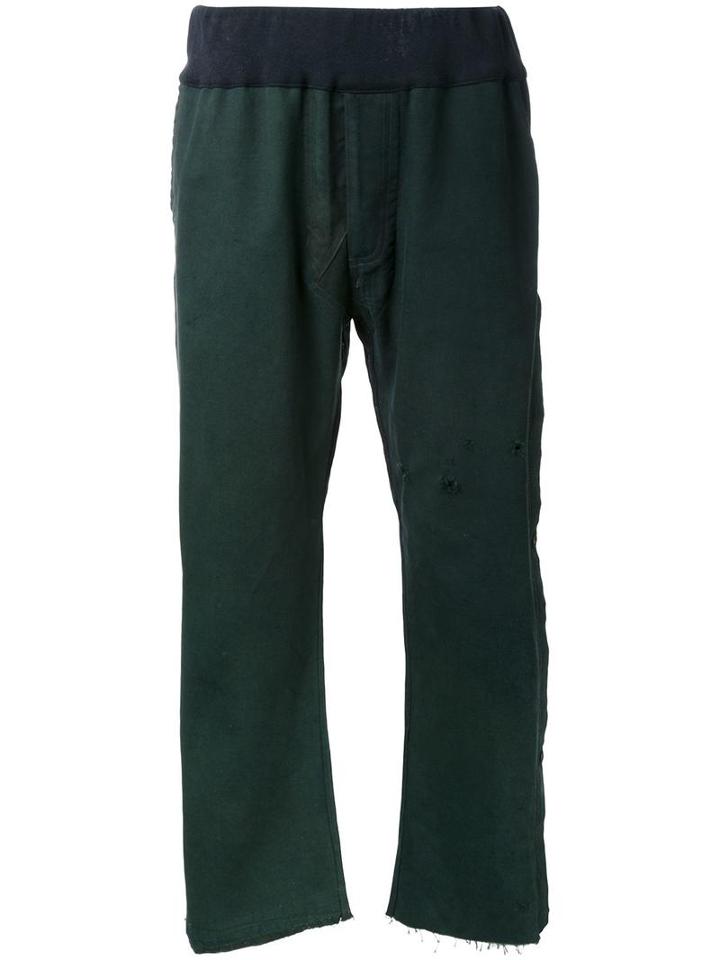 Longjourney Straight Trousers, Men's, Size: Medium, Green, Cotton