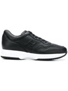 Hogan Lace Up Running Sneakers - Black