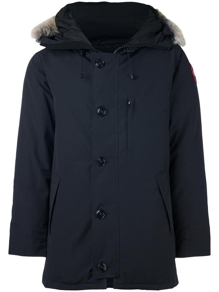 Canada Goose Furred Collar Padded Coat, Men's, Size: Xs, Black, Polyester/cotton/nylon/duck Feathers