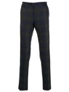 Tagliatore Check Pattern Tailored Trousers - Grey