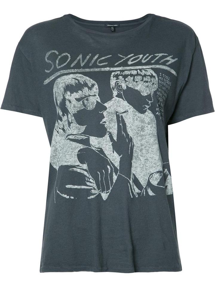 R13 Sonic Youth T-shirt, Women's, Size: Xs, Black, Cotton/cashmere
