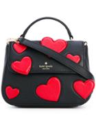 Kate Spade - Hearts Shoulder Bag - Women - Leather/polyester - One Size, Black, Leather/polyester