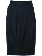 Jacquemus Asymmetric Pleated Skirt - Black