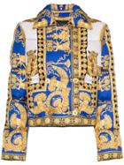 Versace Double-breasted Padded Jacket - Yellow