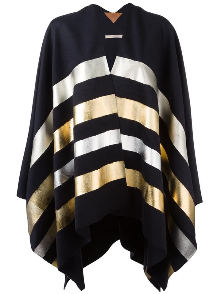 Ermanno Gallamini Striped Cape - Blue