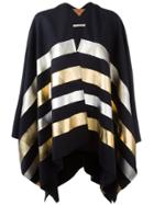 Ermanno Gallamini Striped Cape - Blue