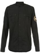 Balmain Embroidered Patch Shirt - Black