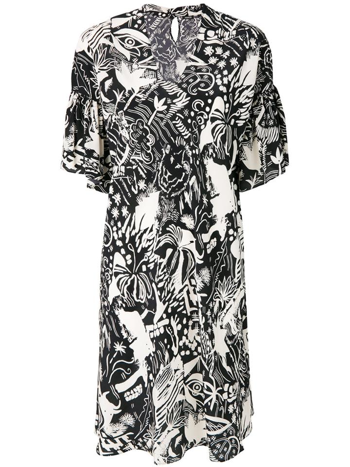 Aspesi V-neck T-shirt Dress - Black