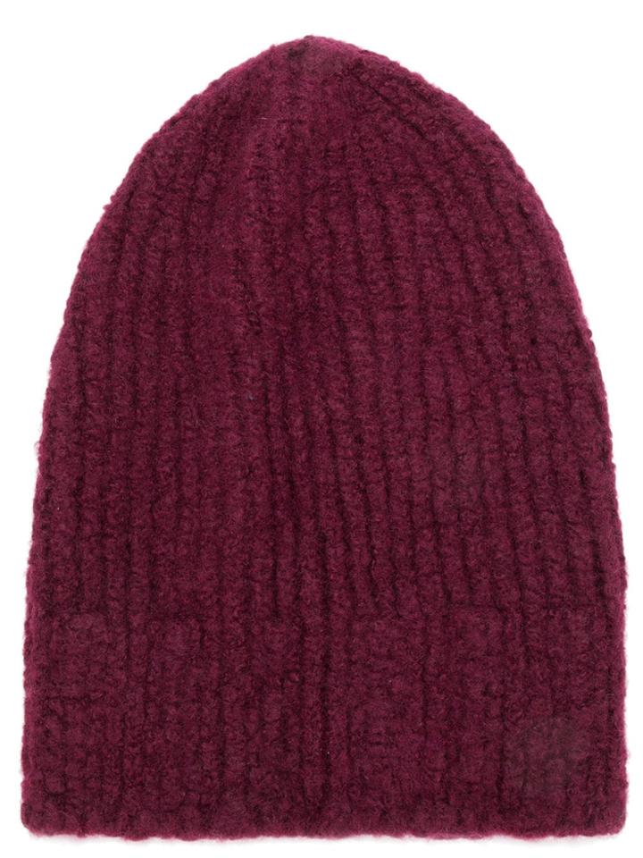 Danielapi Ribbed Beanie - Red