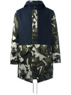 Lc23 Camouflage Print Parka, Men's, Size: Medium, Green, Nylon/polyamide/virgin Wool/cashmere