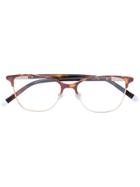 Calvin Klein Tortoiseshell Square Glasses Frame - Brown