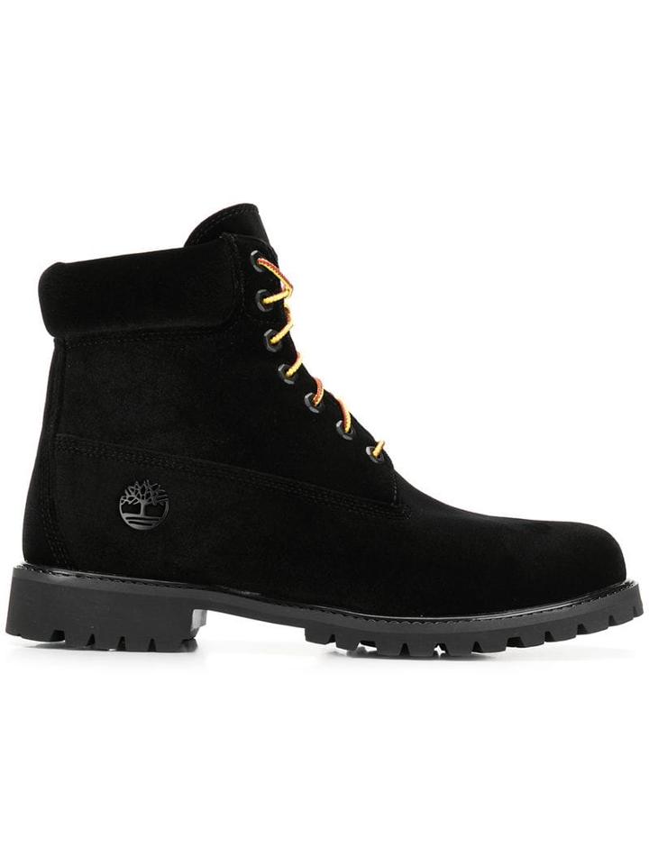 Off-white X Timberland Velvet Boots - Black