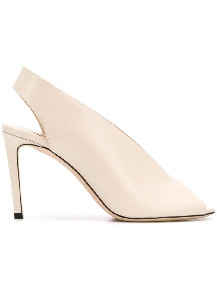 Jimmy Choo Shar 85 Bootie Sandals - White